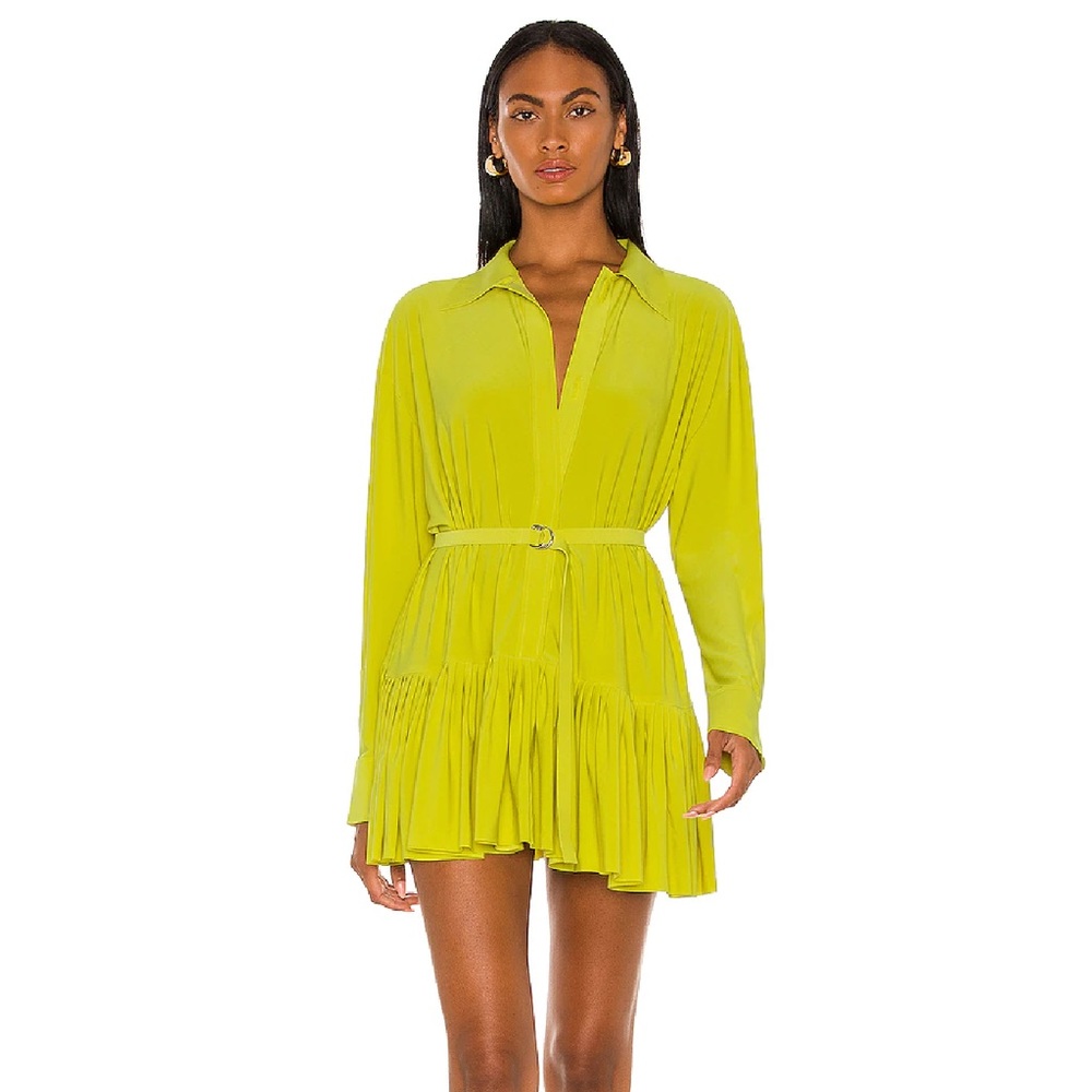 Oversized Boyfriend Norma Kamali Dress in Spring Green